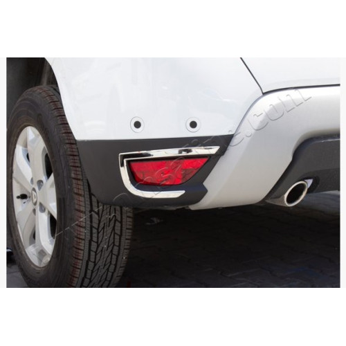 Хром накладки на задние катафоты Renault Duster 2018